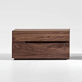 ONIJA Sheesham Wooden Bedside Table with 2 Drawer Set of 1 | Bedside Table Wooden Lamp Table | Home & Office Furniture | Bedroom Furniture | Bedroom Decor | Walnut Finish